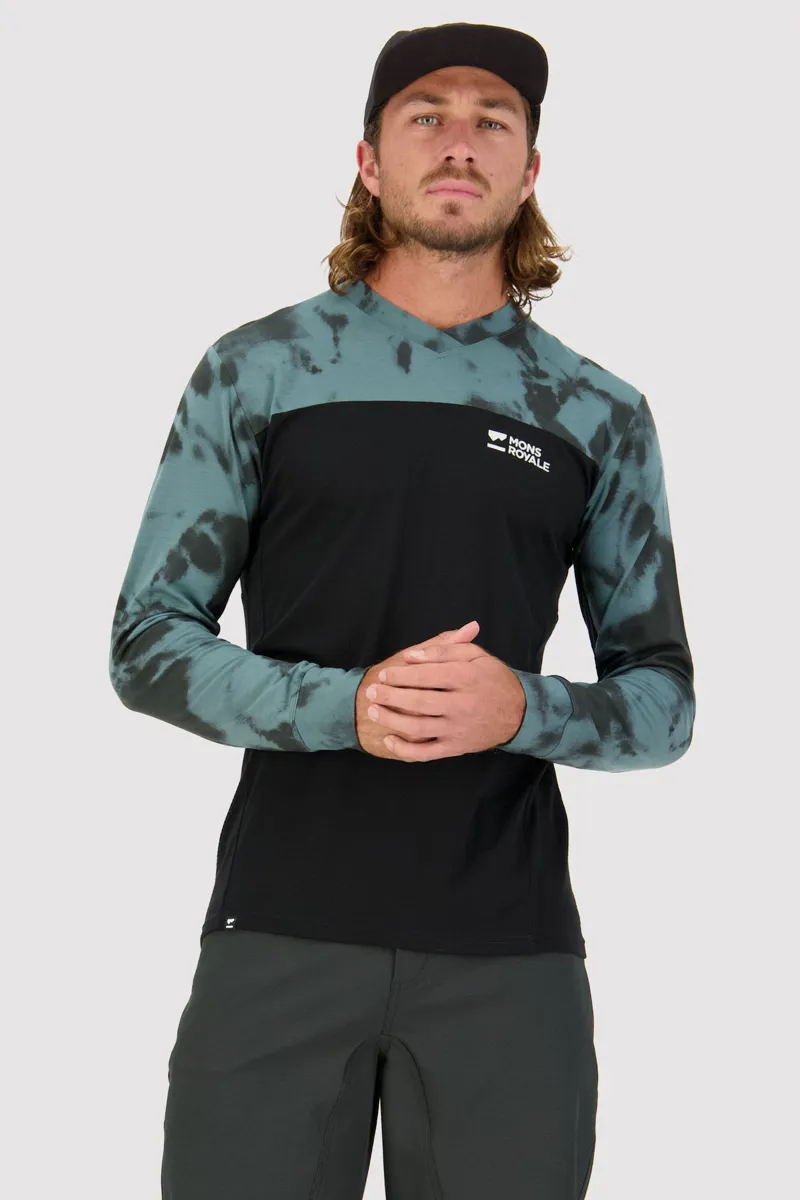 Mons Royale Redwood Enduro VLS LS Jersey Sage Tie Dye/Black-1